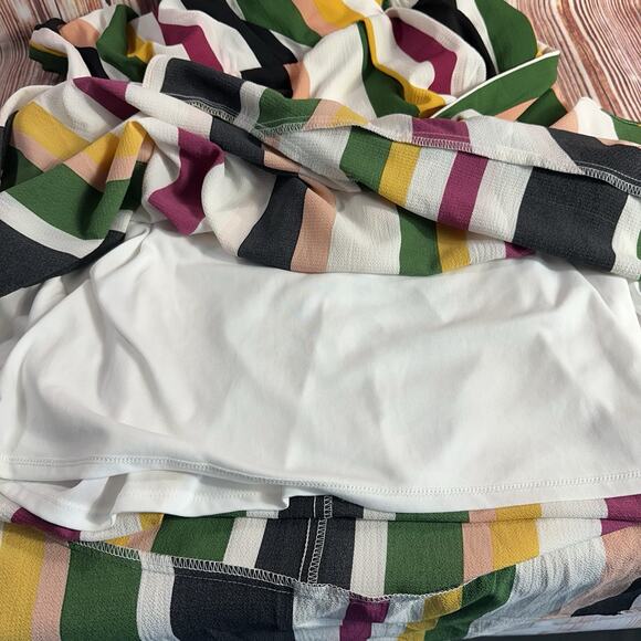 Lane Bryant Womens Size 24 Multicolor Stripe Sleeveless V Neck Lined Maxi Dress - Picture 6 of 9